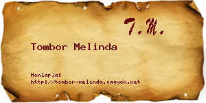 Tombor Melinda névjegykártya