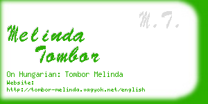 melinda tombor business card